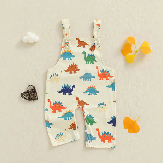 3-24M Newborn Baby Boy Dinosaur Overalls Romper