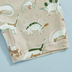 Baby Boy Dino Print Rash Guard Swimsuit