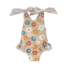 Floral Baby Girl Swimsuit with Ruffles | Summer Ready