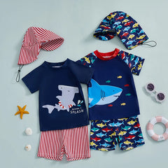 Baby Boy Shark Print Swimsuit Set