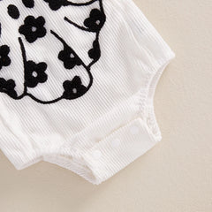 Newborn Girl Fly Sleeve Halloween Ghost Onesie with Hairband