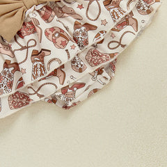 Baby Girl Western Cowgirl Hat & Letter Outfit Set
