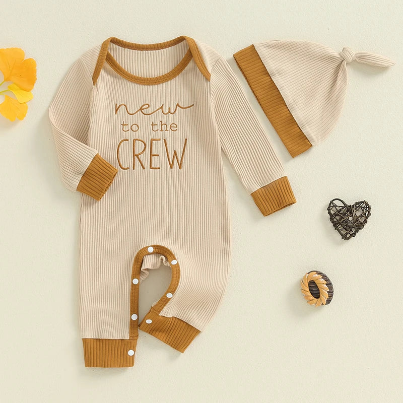 Autumn Baby Romper with Hat | Cozy & Stylish Outfit