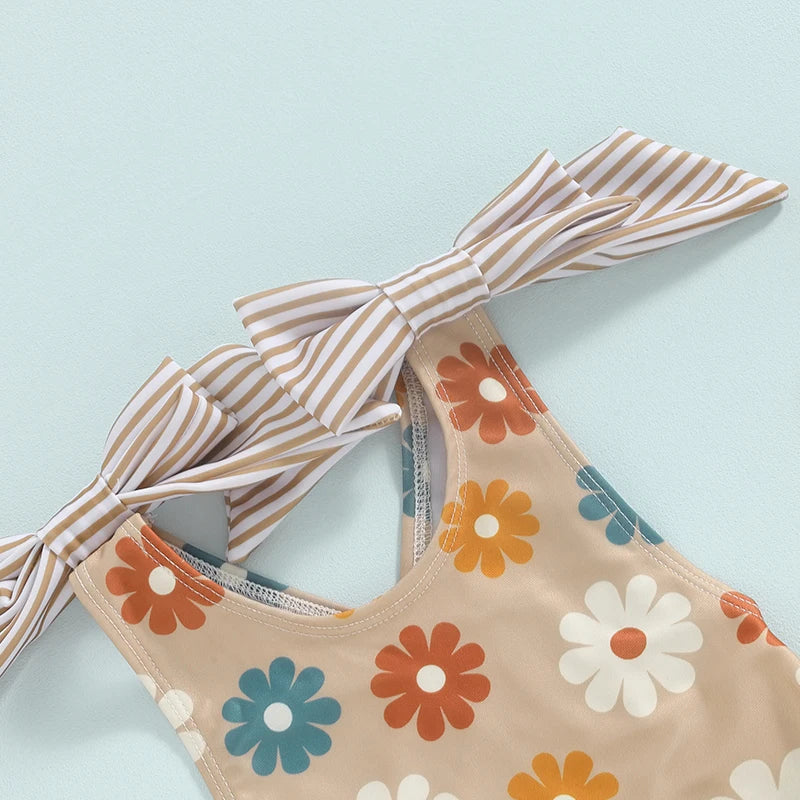 Floral Baby Girl Swimsuit with Ruffles | Summer Ready