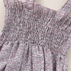 Baby Girl Summer Floral Plaid Onesie