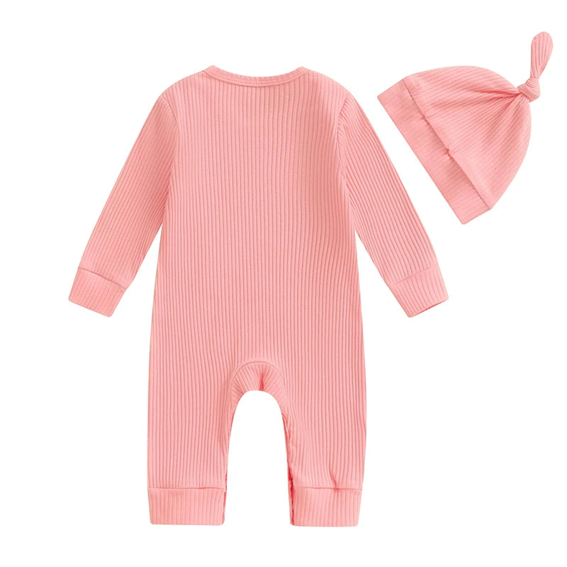 Autumn Baby Romper with Hat | Cozy & Stylish Outfit