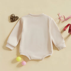 Baby Unisex Carnival Letter Embroidery Long-Sleeve Onesie