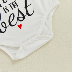 Baby Boy Letter Print Romper, Pants & Hat Set