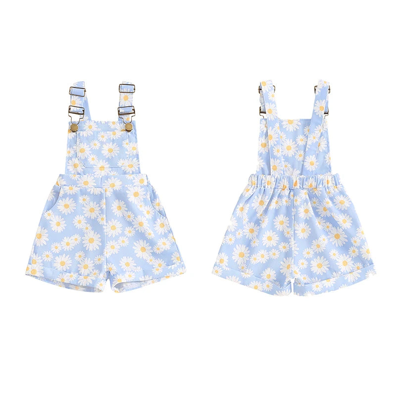 Baby Girl Daisy Romper | Summer Sleeveless Jumpsuit