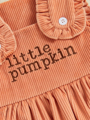 Baby Girl Sleeveless Top & Ruffle Shorts Pumpkin Halloween Set