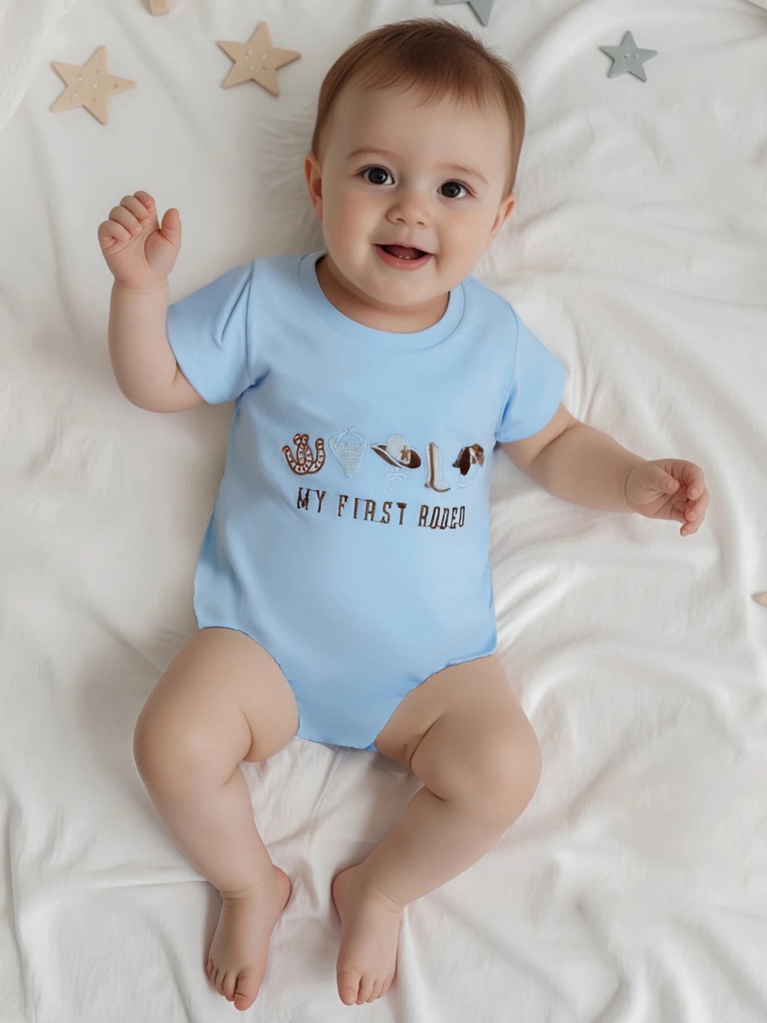 Baby Western Romper | Cowgirl Hat & Boot Design