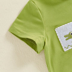 Baby Boy Alligator Tee & Pocket Shorts Summer Set