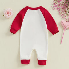 Baby Girls Valentine’s Long Sleeve Heart & Arrow Romper