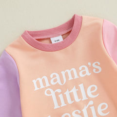 Baby Girls "Mama's Little Bestie" Long Sleeve Top & Drawstring Pants Set