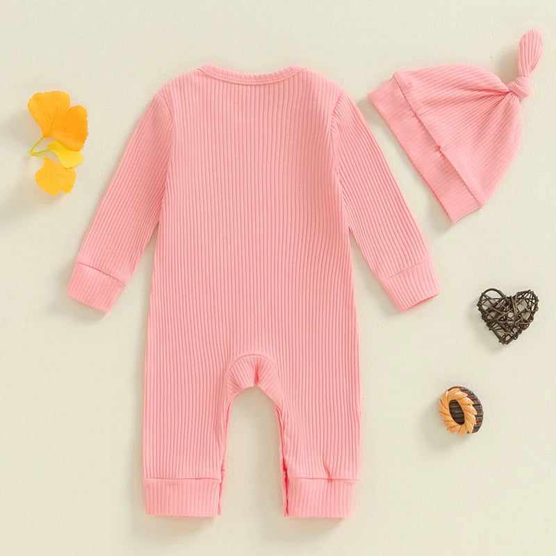 Autumn Baby Romper with Hat | Cozy & Stylish Outfit