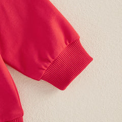 Toddler Boy Valentine’s 2-piece Set Letter-Print Sweatshirt and Jogger Pants