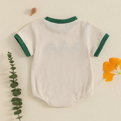Newborn Baby Boy Duck Embroidery Onesie
