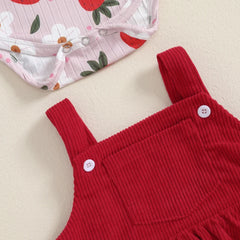 Baby Girl Floral Romper | Overall Dress Set