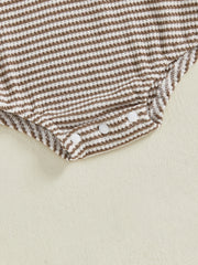 Baby Boy Long Sleeve Striped Rugby Romper