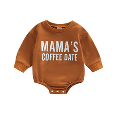 “MAMA’s Coffee Date” Baby Onesie (0–12M)