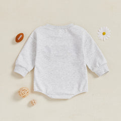 Newborn Rugby Embroidered Long Sleeve sweatshirt onesie