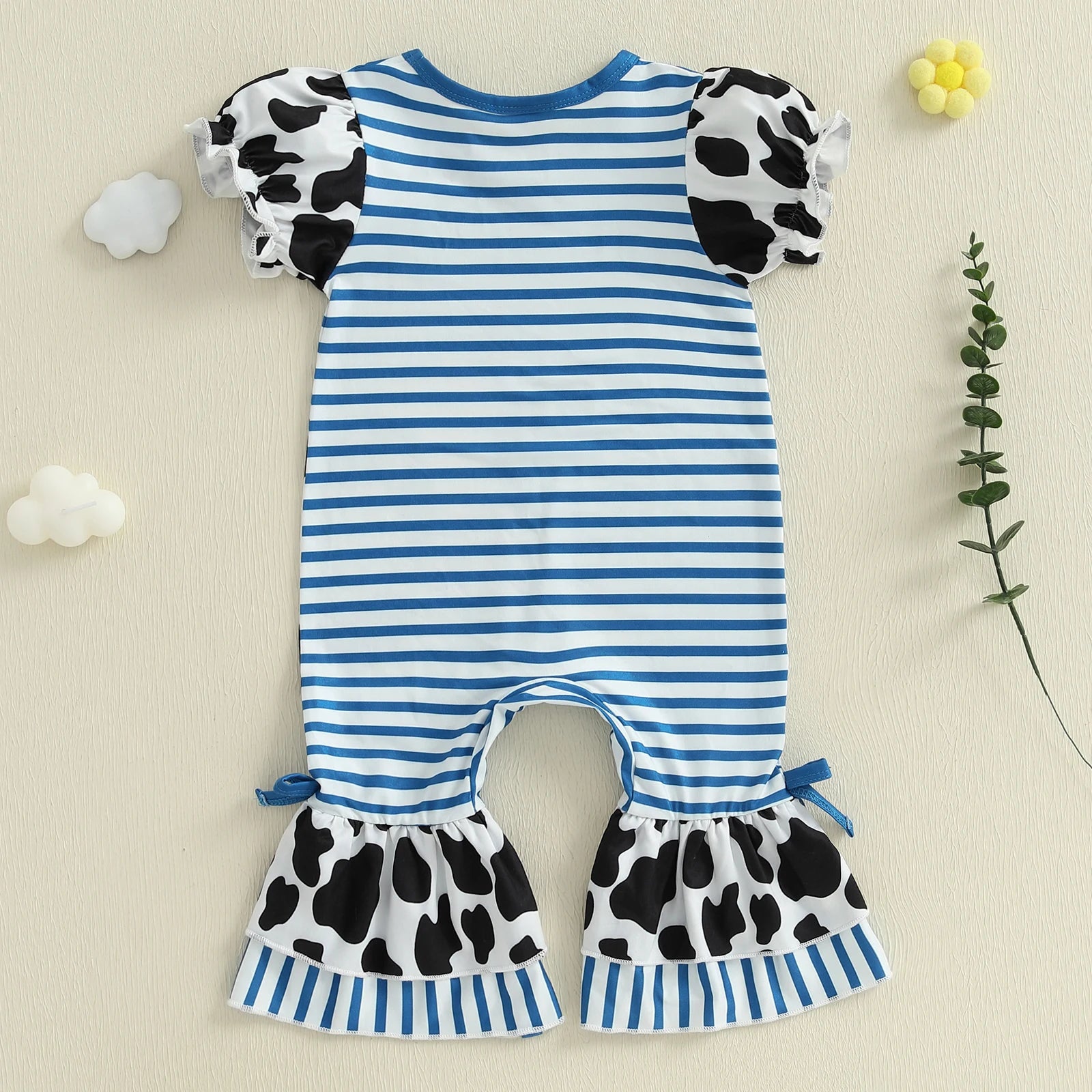 Cow Print Baby Girl Romper | Soft & Stylish Jumpsuit