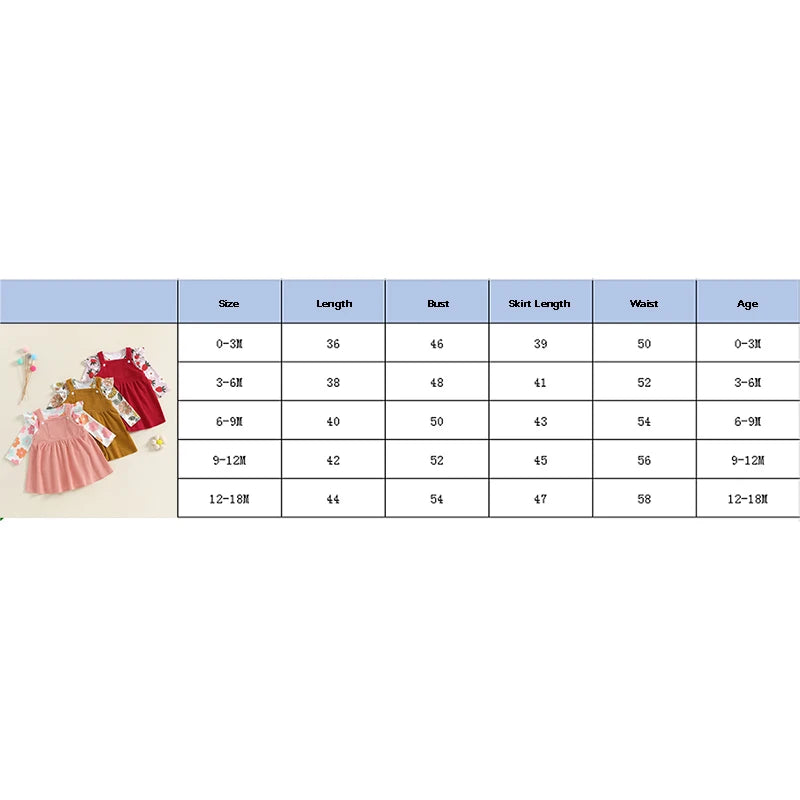 Baby Girl Floral Romper | Overall Dress Set