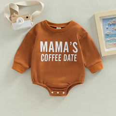 “MAMA’s Coffee Date” Baby Onesie (0–12M)