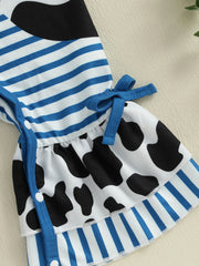 Cow Print Baby Girl Romper | Soft & Stylish Jumpsuit