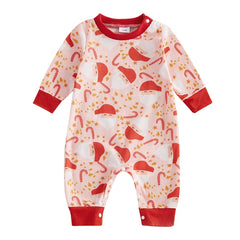 0-18M Baby Infant Unisex Holiday Long Sleeve Christmas Jumpsuit