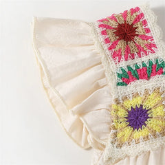 Newborn Baby Girl Crochet Flower Onesie