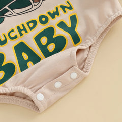 Baby Boy Long Sleeve Rugby Print Onesie