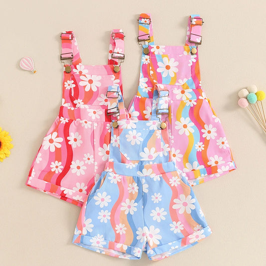 Baby Girls Overalls Farm Daisy Romper Jumpsuit