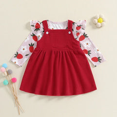 Baby Girl Floral Romper | Overall Dress Set