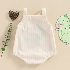 Unisex Sleeveless Dinosaur/Shark Embroidery Romper