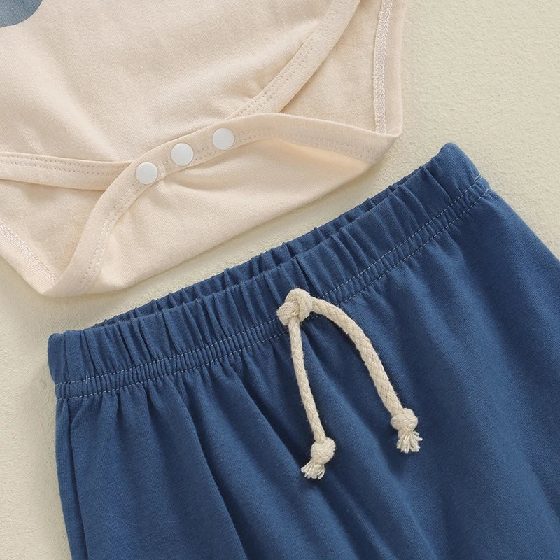 Baby Boy Romper Set with Hat | Summer Outfit