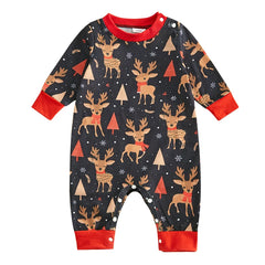 0-18M Baby Infant Unisex Holiday Long Sleeve Christmas Jumpsuit