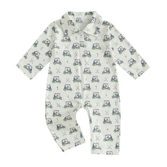 Baby Boys Golf Elements Print Rompers