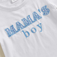 Boy Printed Tee & Elastic Waist Shorts Summer Set