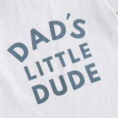 Baby Boy Letter Tee & Checkerboard Shorts Summer Set