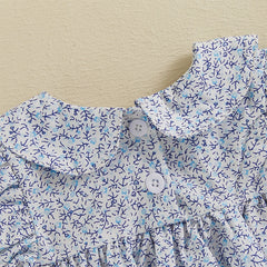Baby Girls Onesie Bowknot Embroidered Print