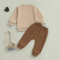 Toddler Boy Submarine Print Sweatshirt & Pants Fall Outfit