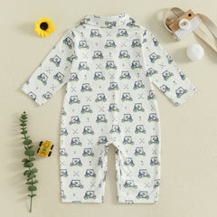 Baby Boys Golf Elements Print Rompers