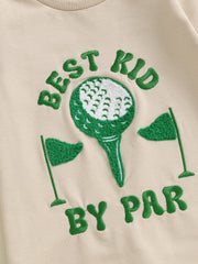 Baby Boy Golf Embroidered Long Sleeve Romper