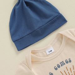 Baby Boy Romper Set with Hat | Summer Outfit
