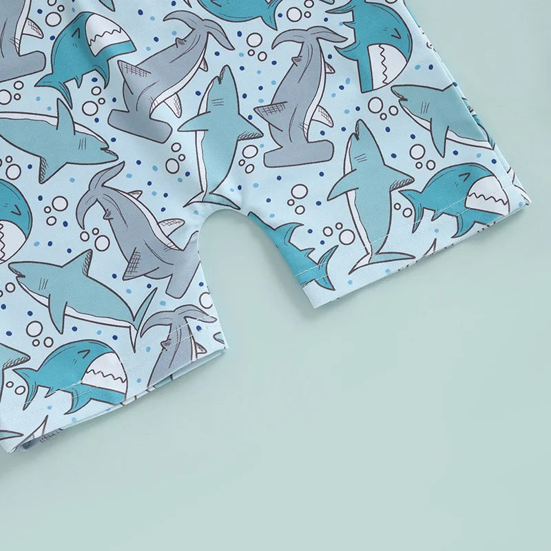 Baby Boys Rash Guard Swimsuit with Swim Cap | Comfy Tummies