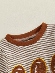 Baby Boy Long Sleeve Striped Rugby Romper