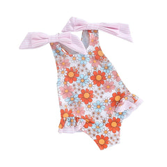 Floral Baby Girl Swimsuit with Ruffles | Summer Ready