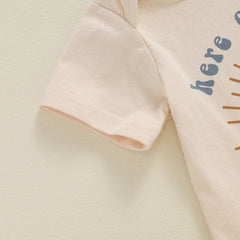 Baby Boy Romper Set with Hat | Summer Outfit