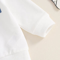 Baby Boys Letter Pullover & Rugby Pants Fall Outfit